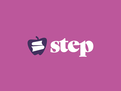 STEP logo apple brand design brand identity branding design education logo minimal school teacher teachers typography vector