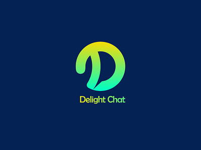 Delight Chat App logo application branding d letter logo flat icon logo logo design لوگو لوگو فارسی