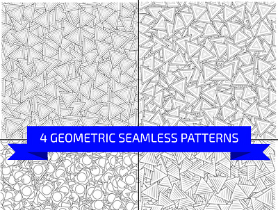 Set of geometric seamless patterns design illustration pattern design pattern set seamless seamless pattern seamless patterns seamlesspattern triangle pattern vector