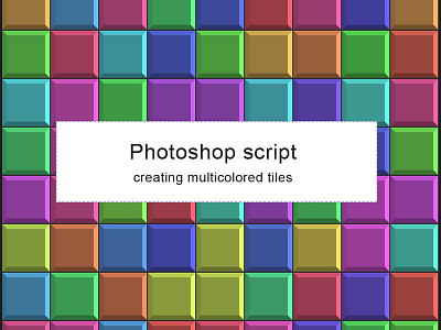 Photoshop js script - Multicolored tiles design game art game design js script photoshop automation photoshop script ui