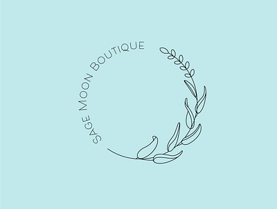 Sage Moon Boutique Logo branding design illustration logo minimal