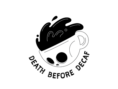 Death Before Decaf design graphic design illustration minimal minimalism traditional vintage