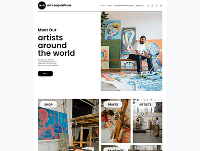 Art Store - Website branding dropshipping landing page shopify typography web design webdesign website