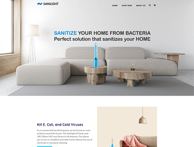 UV Sanitizer - Landing Page branding design dropshipping landing page shopify typography web design webdesign website
