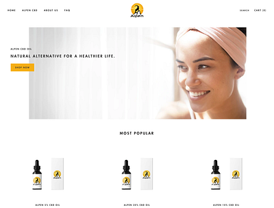 ALPEN CBD - Landing Page branding dropshipping landing page shopify typography web design webdesign website