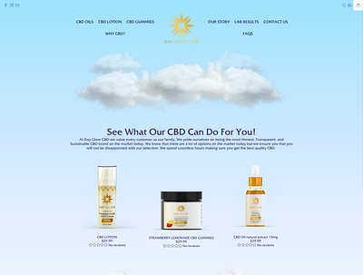 CBD LANDING PAGE branding cannabis cbd illustration landing page landingpage logo shopify uxdesign vector web design website