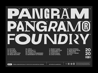 PP®F artwork bold font brutalism design graphicdesign infographic minimal pangrampangram poster poster a day poster art type art typography