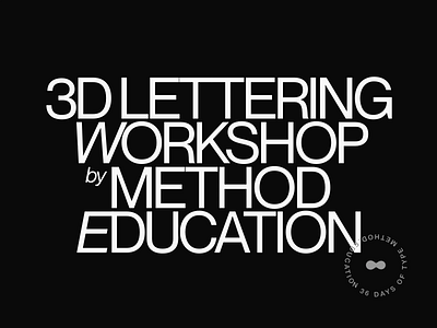 3D Lettering Workshop 36daysoftype brutalism c4d42 cinema4d interaction minimal mobile typography web webdesign