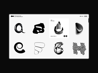 Alphabet 36daysoftype c4d42 cinema4d desktop graphicdesign minimal typography ui ux web webdesign website