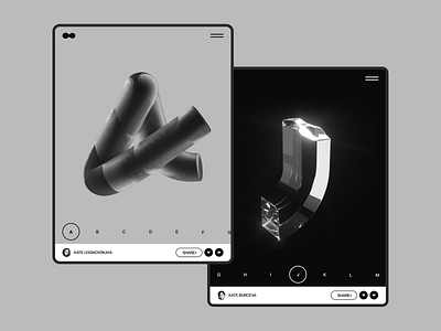 Tablet Slider 36daysoftype c4d42 cinema4d graphicdesign interaction interface minimal tablet typography ui ux web webdesign website
