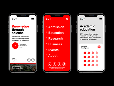 SIT mobile adaptive design desktop education education website graphicdesign minimal mobile ui responsive typography ui ux web webdesign