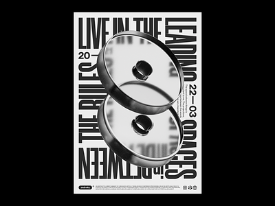 Live In The Leading Spaces (Poster) andrvsky arnold render brutalism cinema4d design graphic design poster poster design typography