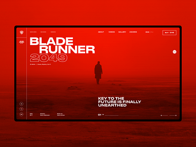 Blade Runner 2049 Movie Page concept desktop minimal movie typography ui ux web webdesign webpage