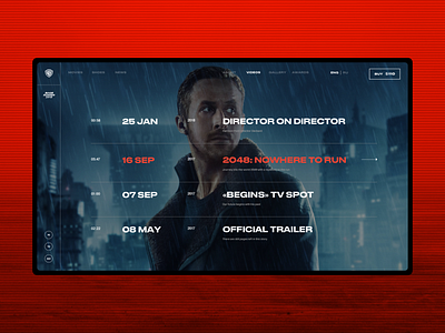 Blade Runner 2049 concept desktop minimal movie typography ui ux web webdesign webpage