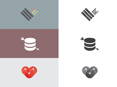 Branding Imagery arrow branding company data hearts logo servers stacks