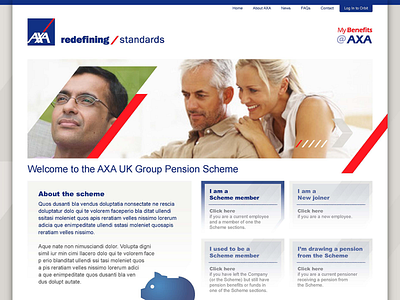 Website Design For AXA Insurance