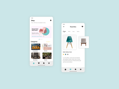 Online Store app chair design furniture app mobile app design ui uiux