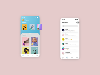 Instagram App Redesign app colorful design design instagram instagramdesign mobile mobile app design ui uiux