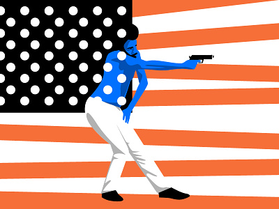 This is America! Childish Gambino critics donald glover editorial illustration gun culture gun politics hiro mura illustrator revolt this is america weapons