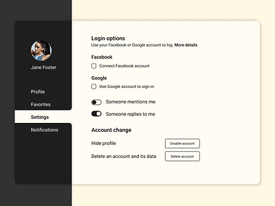 Day 7 Settings dailyuichallenge design settings ui