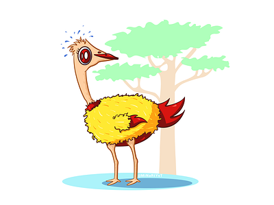 ostrich charecter charecter design design illustration illustrator ostrich vector