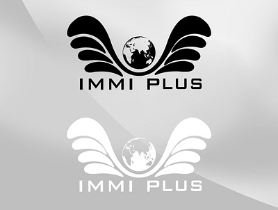 Immi Plus Logo black company design illustrator immigration logo logo design white