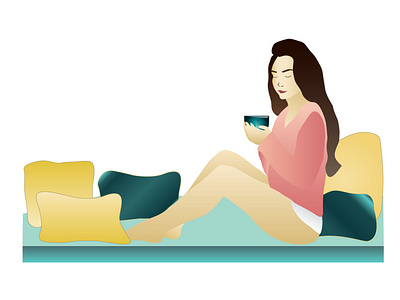 Girl app icon illustration