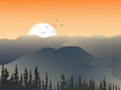 Forest animation branding design flat illustration illustrator minimal vector web