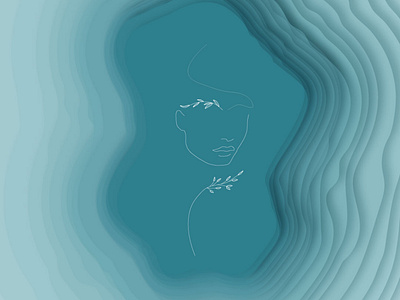 girl in blue lagoon branding design illustration illustrator minimal typography vector