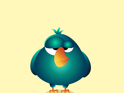 Funny bird animation illustration illustrator vector web