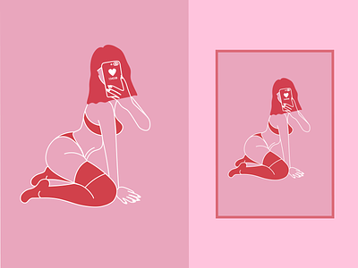 OPORNO, poster, social media art artwork design followers girl illustration likes minimal pink porn pose poster social media design socialmedia vector virtual virtualreality wonderland