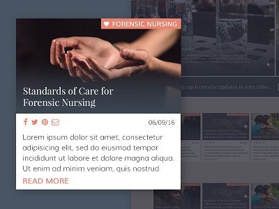 Forensic Nursing Articles UI Card