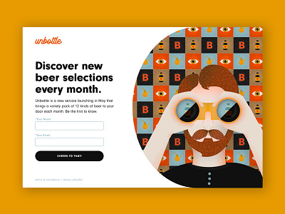 UI - Sign Up beer cheers daily ui dailyui discovery subscription ui challenge unbottle variety