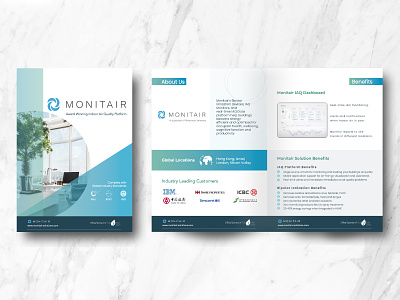 Monitair Company Brochure branding brochure graphicdesign print ui visual visual design