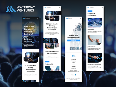Waterway Ventures Responsive Website Design branding corporate website design responsive technology ux website design