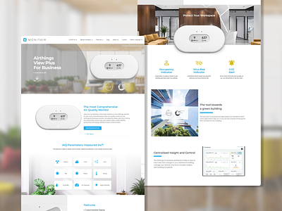 Monitair Airthings Webpage Design