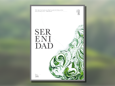Serenidad Poster branding design designer graphic design green poster serenity