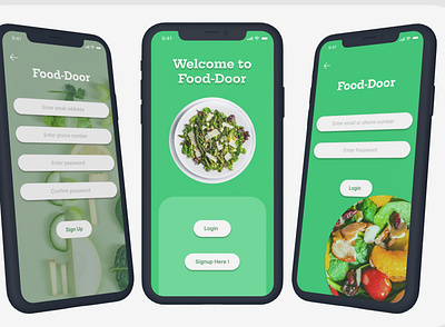 Food-Door App animation art artist branding design graphic design logo motion graphics ui ux