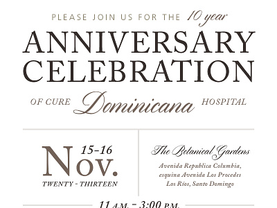 Dominican Rep. Anniversary Invite