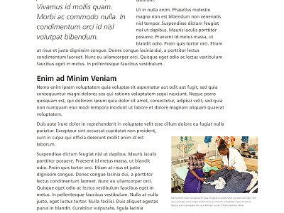 CURE - Blog Redesign blog callout caption cure frutiger typography