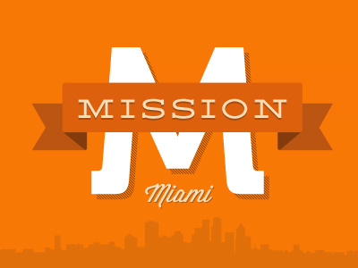 They call me Mission Mo demming ep logo miami mission museo ribbon wisdom script ai