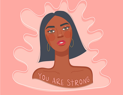 Strong Girl art artist design feminism feminist flat flat illustration illustration illustrator pink strong vector vectorart