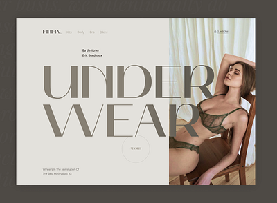 MINIMAL - UnderWear design icon typography ui web website