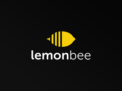 Lemonbee fruit logo logotype yellow