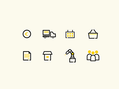 Icons ERP design illustration vector