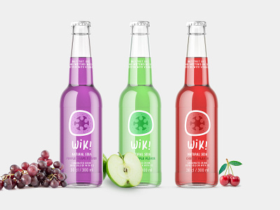 Wiki Glass Bottle brand brand design branding glass bottle logo logo design packaging soda softdrink