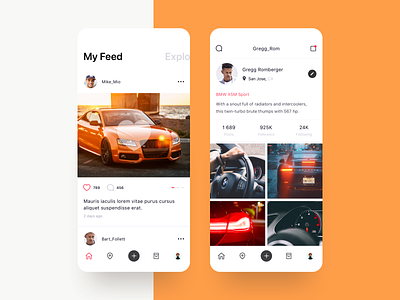 Carrum - Connecting you to car enthusiasts in your area app design flat minimal ui ux