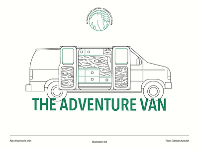 The Adventure Van adventure cars duotone green monoline tan travel vans