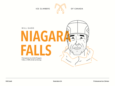 Will Gadd character climbing ice ice climbing niagra falls orange