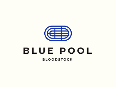Blue Pool Bloodstock bloodstock blue branding horse horse racing horses lineage logo monoline pedigree race track racing